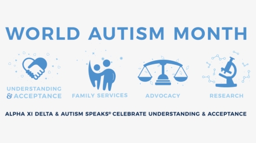 World Autism Month Alpha Xi Delta, HD Png Download, Transparent PNG