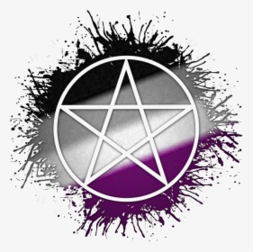 Allah Symbol Silhouetted Out Of Asexual Flag Paint - Rainbow Atheist Symbol, HD Png Download, Transparent PNG