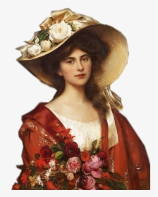Old Paintings Of Women , Png Download - Old Vintage Woman Png, Transparent Png, Transparent PNG