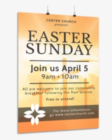 Easter Sunday Poster Template Preview - Banner, HD Png Download, Transparent PNG
