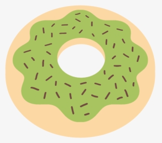 Green Glazed Donut Clip Art - Circle, HD Png Download, Transparent PNG