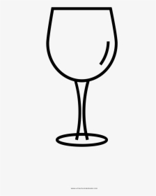 Stemware Coloring Page - Wine Glass Coloring Page, HD Png Download, Transparent PNG