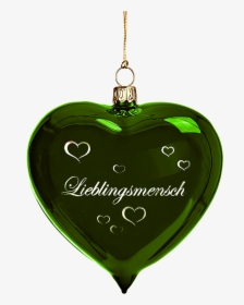 Glass Heart Green Opal Lieblingsmensch - Heart, HD Png Download, Transparent PNG