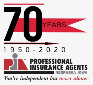 2020 Pianeia 70yearslogo - Professional Insurance Agents, HD Png Download, Transparent PNG