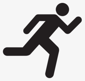 Volleyball Clipart Attack - Person Running Stick Figure, HD Png Download, Transparent PNG