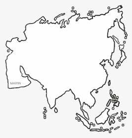 Asia Map - Asia Physical Map Outline, HD Png Download, Transparent PNG