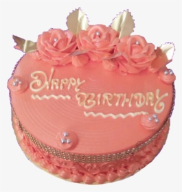Peach Color Cake - Peach Colour Birthday Cake, HD Png Download, Transparent PNG