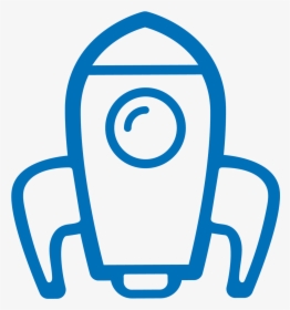 A Blue Bold Rocketship Icon, HD Png Download, Transparent PNG