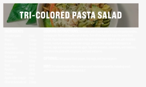Tri-colored Pasta Salad - Stuffed Peppers, HD Png Download, Transparent PNG