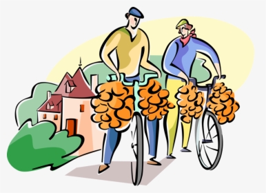 Vector Illustration Of Frenchmen With Onion Harvest - Cartoon, HD Png Download, Transparent PNG
