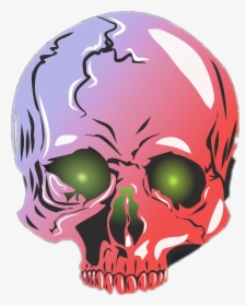 Nebula Clipart Picsart - Head Skull Colorful, HD Png Download, Transparent PNG
