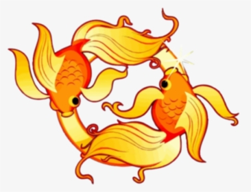 Golden Pisces - Pisces Clipart Png, Transparent Png, Transparent PNG