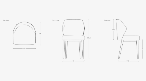 Drawing Chairs Side View - Chair, HD Png Download, Transparent PNG