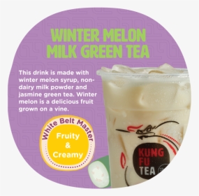 Winter Melon Green Milk Tea Back - Frappé Coffee, HD Png Download, Transparent PNG