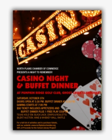 Advertisement For Casino Night & Buffet Dinner - Flyer, HD Png Download, Transparent PNG
