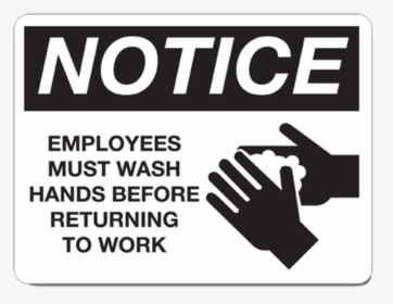 Employee Must Wash Hands Sign Pdf, HD Png Download, Transparent PNG