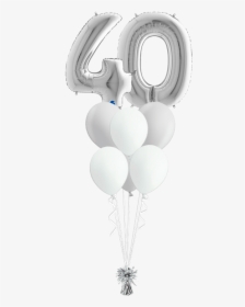Bouquet Cumpleaños Plata 2 Números 6 Globos Látex - Balloon, HD Png Download, Transparent PNG