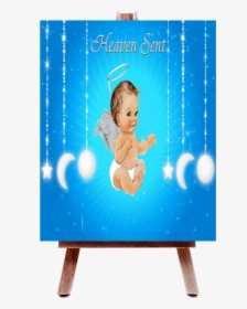 Blue Heaven Sent Boy Baby Shower Poster - Banner, HD Png Download, Transparent PNG