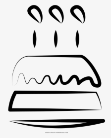 Birthday Cake Coloring Page, HD Png Download, Transparent PNG