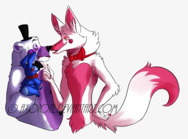 3c i See Funtime Foxy As A Flirty Girlboy Who Enjoys - Funtime Foxy X Funtime Freddy Fanart, HD Png Download, Transparent PNG