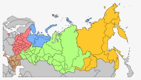 Russian Military Districts Red West Brown South Green - Russian Military Districts, HD Png Download, Transparent PNG