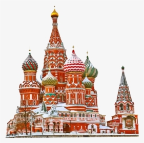 Russia Moscow Transparent - Moscow Russia St Basil's Cathedral, HD Png Download, Transparent PNG