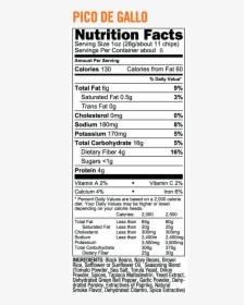 Pico De Gallo Bean Chips     Data Image Id 7360853540943 - Beanfields Chips Nutrition Facts, HD Png Download, Transparent PNG