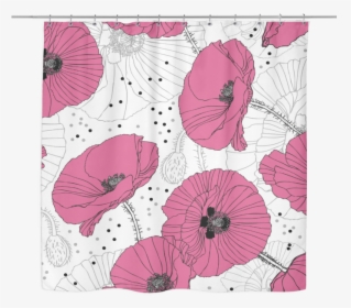 Delicate Pink Poppy Shower Curtain - Poppy, HD Png Download, Transparent PNG