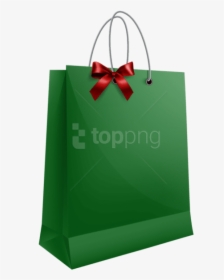 Green Bow Png - Christmas Gift Bag Png, Transparent Png, Transparent PNG