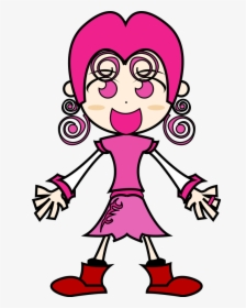 Pinky Girl Vector Clipart - Bratty Anime Girl Drawing, HD Png Download, Transparent PNG