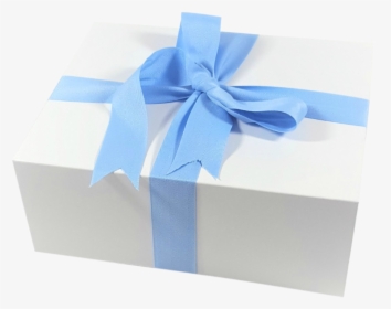 Gift Box With Blue Ribbon - Gift Box Blue Ribbon, HD Png Download, Transparent PNG