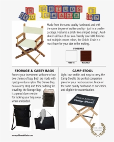 Gold Medal Director S Chair Catalog Childs Chair Page - Folding Chair, HD Png Download, Transparent PNG