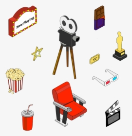 Cinema, Video, Entertainment, Camera, Sign, Set - Entretenimento Png, Transparent Png, Transparent PNG