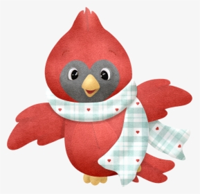 Birds ‿✿⁀○ Christmas Clipart, Winter Clipart, Christmas - Red Winter Bird Clipart, HD Png Download, Transparent PNG