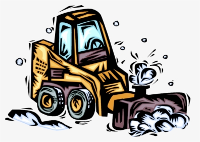 Vector Illustration Of Snow Plow And Snow Removal Equipment - Snow Plow Clip Art, HD Png Download, Transparent PNG