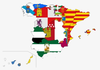Map Of Spanish Flag, HD Png Download, Transparent PNG