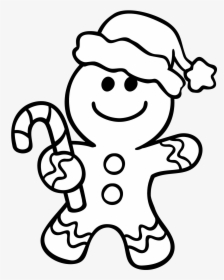 Gingerbread Man Coloring Pages - Christmas Coloring Gingerbread Man, HD Png Download, Transparent PNG