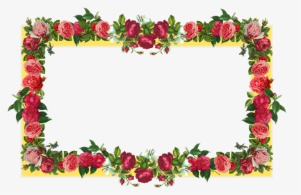 Free Flower Border Png Download Free Clip Art Free - Border Design Of Rose Flower, Transparent Png, Transparent PNG