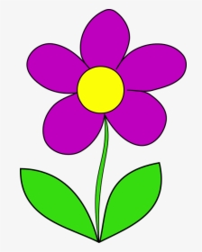 Flower Purple Leaves - Purple Flower Clipart, HD Png Download, Transparent PNG