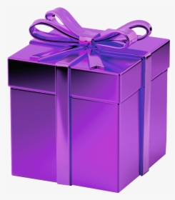 Purple Gift Box Transparent Background - Purple Gift Box Transparent, HD Png Download, Transparent PNG