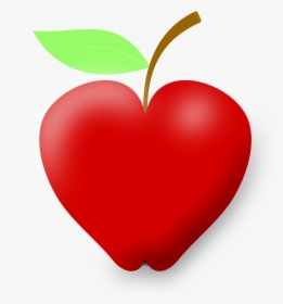 Transparent Heart Clipart - Heart Shaped Apple Clipart, HD Png Download, Transparent PNG