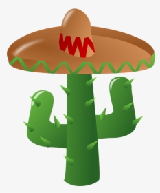 Cactus, Sombrero, Mexican, Green, Hat, Spiny, Mexico - Cinco De Mayo Clip Art, HD Png Download, Transparent PNG