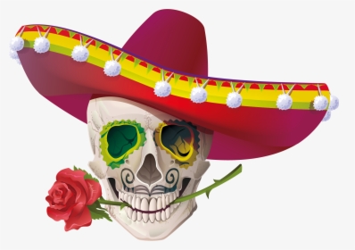Cuisine Mexican Skull Calavera Mayo De Cinco Clipart - Cinco De Mayo Stock, HD Png Download, Transparent PNG