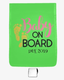 Baby On Board Due 2019 Medium Shoulder Bag - Graphic Design, HD Png Download, Transparent PNG