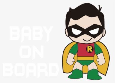 Robin Baby On Board Sticker - Batman Y Robin Bebes, HD Png Download, Transparent PNG