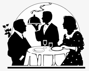 Dining - Romantic Dinner Clipart Black And White, HD Png Download, Transparent PNG