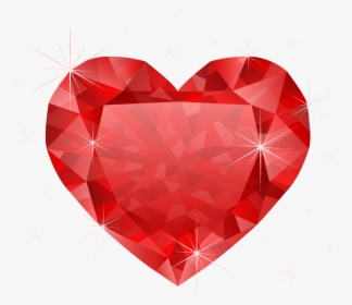 Diamond Red Heart Png, Transparent Png, Transparent PNG
