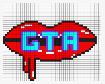 Gta Red Lips Perler Bead Pattern / Bead Sprite - Bread Animated Gif, HD Png Download, Transparent PNG