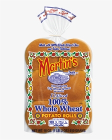 Martin S® 100% Whole Wheat 12-sliced Potato Rolls - Martin's Whole Wheat Potato Rolls, HD Png Download, Transparent PNG