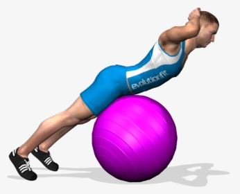 The Exercise Strengthens The Lumbar Area, It Is Fit - Ball Hyperextension, HD Png Download, Transparent PNG
